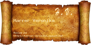 Harrer Veronika névjegykártya